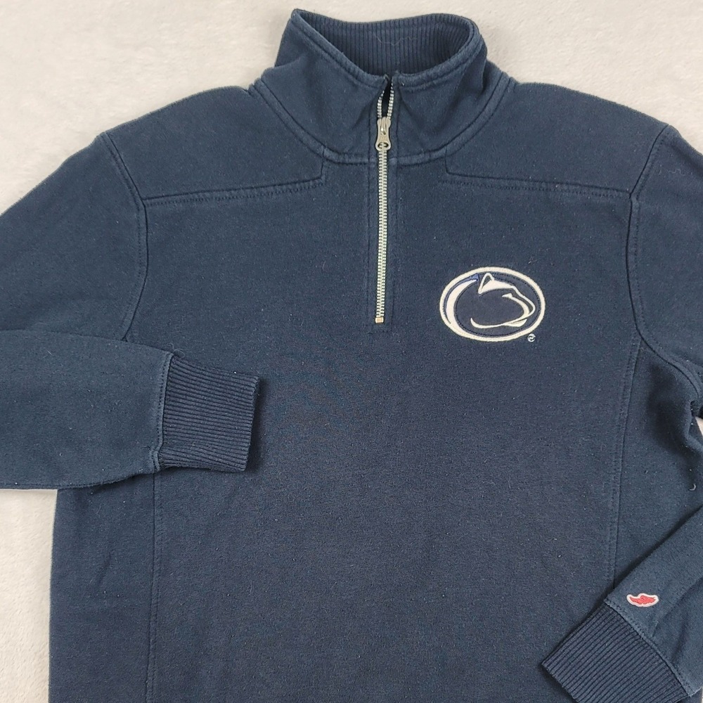 League Penn State Nittany Lions Navy Blue Quarter Zip Sweatshirt Mens Medium